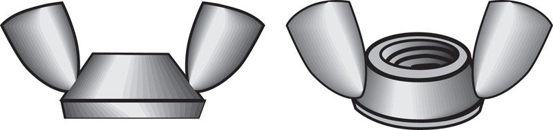 Hillman 10-24 in. Cold Forged Stainless Steel USS Wing Nut 100 pk