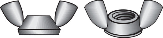 Hillman 10-24 in. Cold Forged Stainless Steel USS Wing Nut 100 pk