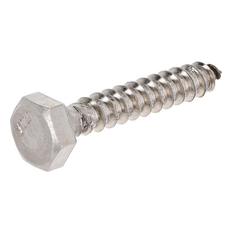 HILLMAN 1/4 in. X 1-1/2 in. L Hex Stainless Steel Lag Screw 50 pk