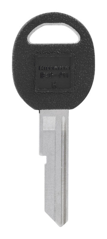 HILLMAN Traditional Key Automotive Key Blank Single For GM Black/Silver