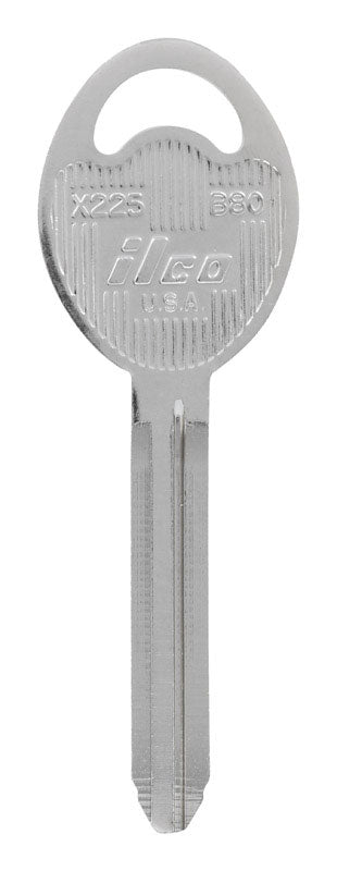 HILLMAN Traditional Key Automotive Key Blank Double For GM Silver