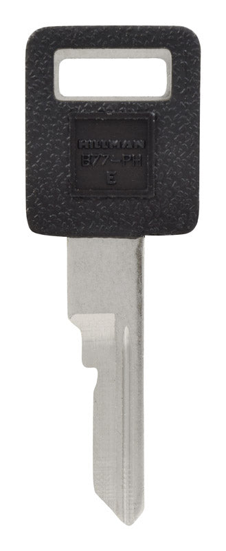 HILLMAN Traditional Key Automotive Key Blank Single For GM Black/Silver