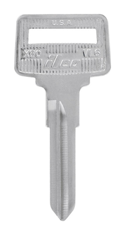 HILLMAN Traditional Key Automotive Key Blank Double For Volvo Silver