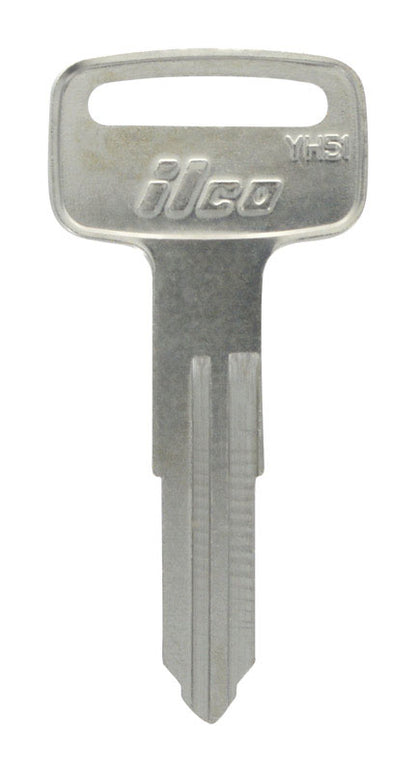 HILLMAN Traditional Key Automotive Key Blank Double For Yamaha Black/Silver