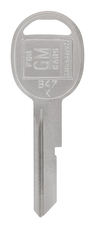 HILLMAN Traditional Key Automotive Key Blank Single For GM Silver