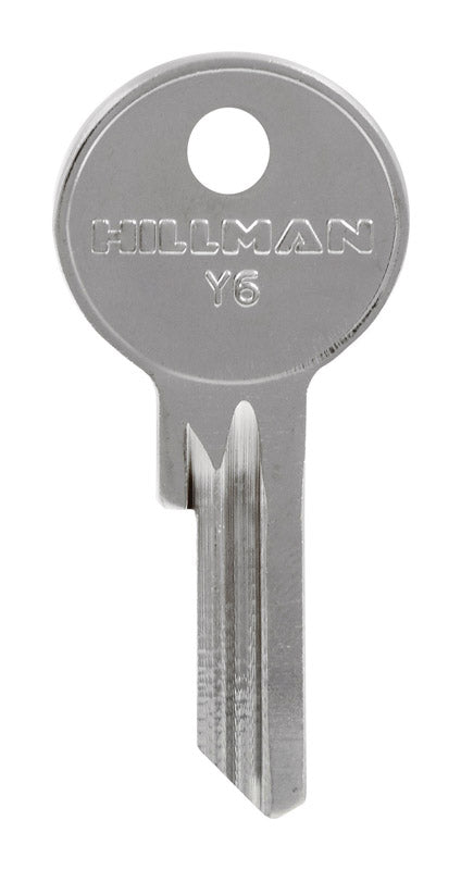 HILLMAN Traditional Key Automotive Key Blank Single Black/Silver