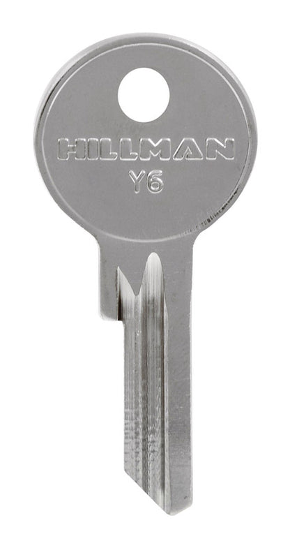 HILLMAN Traditional Key Automotive Key Blank Single Black/Silver