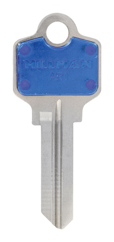 HILLMAN ColorPlus Traditional Key House/Office Key Blank Single Blue