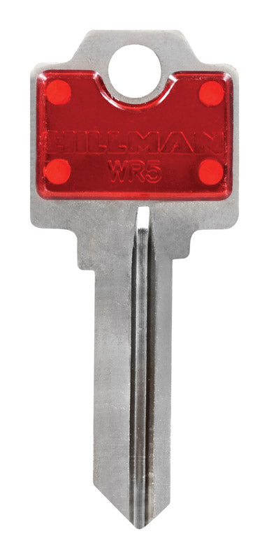 HILLMAN ColorPlus Traditional Key House/Office Key Blank Single Red