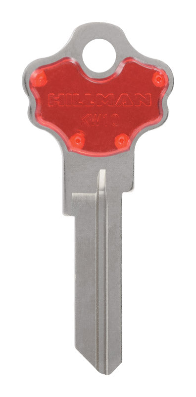 Hillman ColorPlus Traditional Key House/Office Key Blank Single Red/Silver