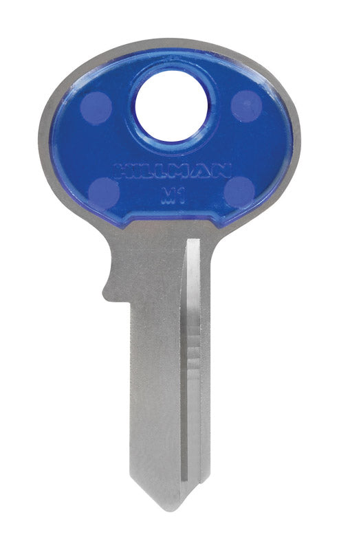 HILLMAN ColorPlus Traditional Key Padlock Key Blank Single Blue/Silver