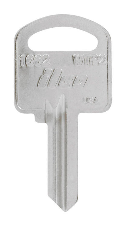 HILLMAN Traditional Key House/Office Key Blank 1662 Double For Yale Locks Silver