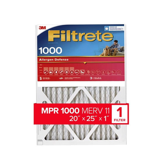 Filtrete Allergen Defense 20 in. W X 25 in. H X 1 in. 1000 MPR Pleated Air Filter 1 pk