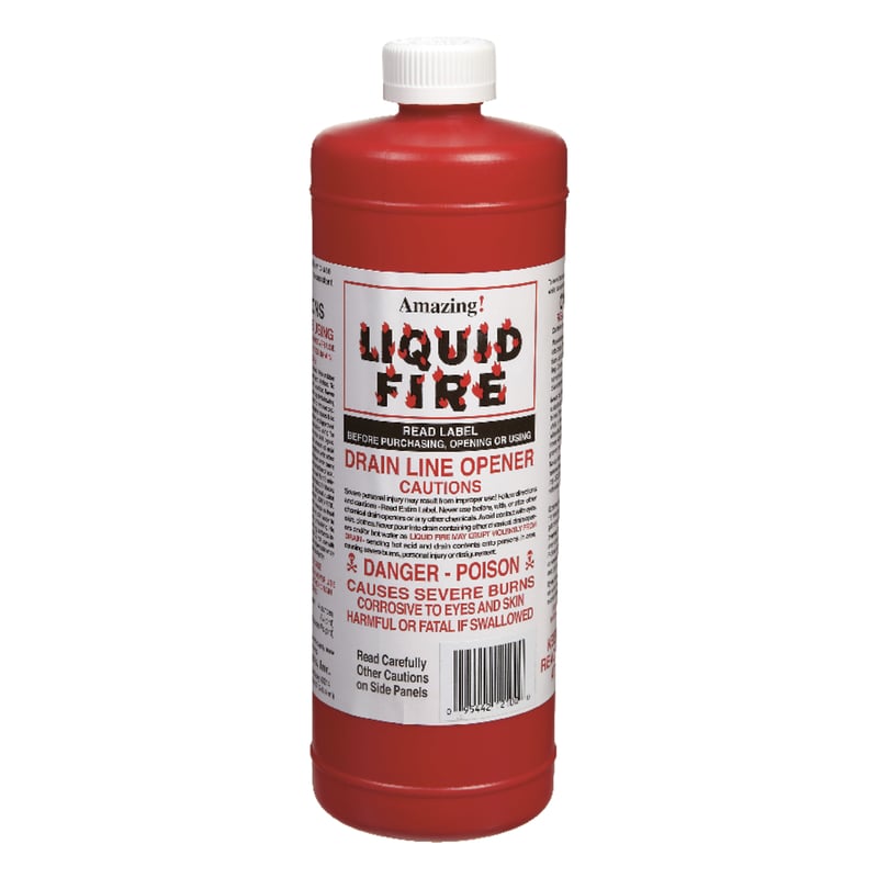 Amazing Liquid Fire Liquid Drain Opener 32 oz