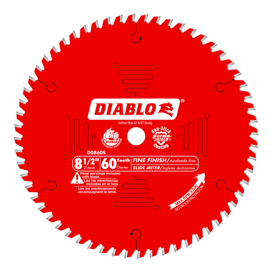 Diablo 8-1/2 in. D X 5/8 in. TiCo Hi-Density Carbide Miter Saw Blade 60 teeth 1 pk