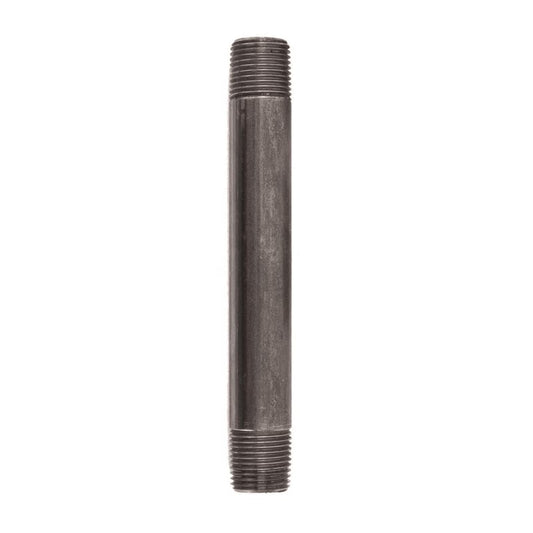 STZ Industries 1/2 in. MIP each X 1/2 in. D MIP Black Steel 6 in. L Nipple