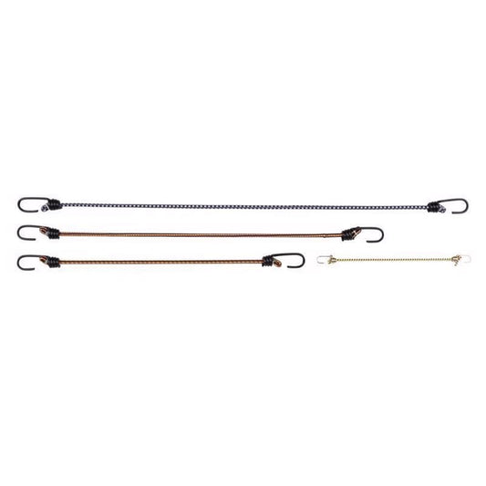Keeper Assorted Bungee Cord Set 18 in. L X 0.315 in. 6 pk