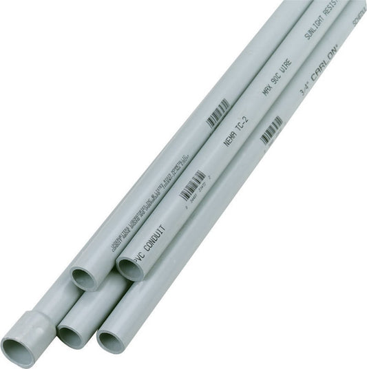 Cantex 3/4 in. D X 10 ft. L PVC 40 schedule Electrical Conduit For Rigid