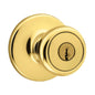 Kwikset Tylo Polished Brass Entry Door Knob 1-3/4 in.