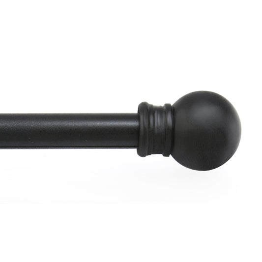 Kenney Black Traditional/Transitional Cafe Rod 28 in. L X 48 in. L