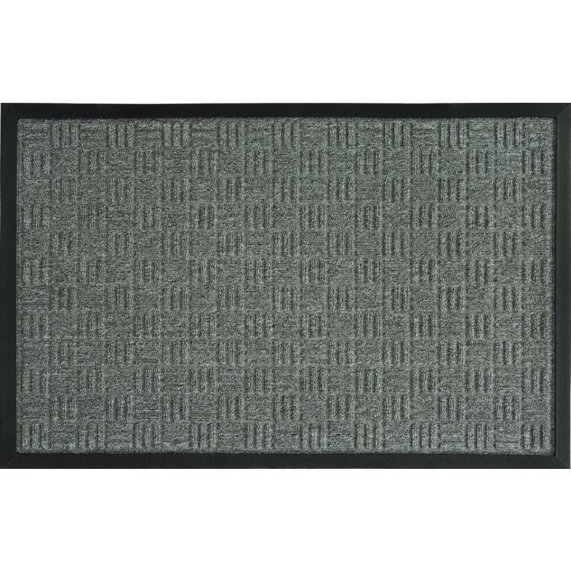 Southern Oaks 24 in. W X 36 in. L Gray Parquet Rubber Door Mat