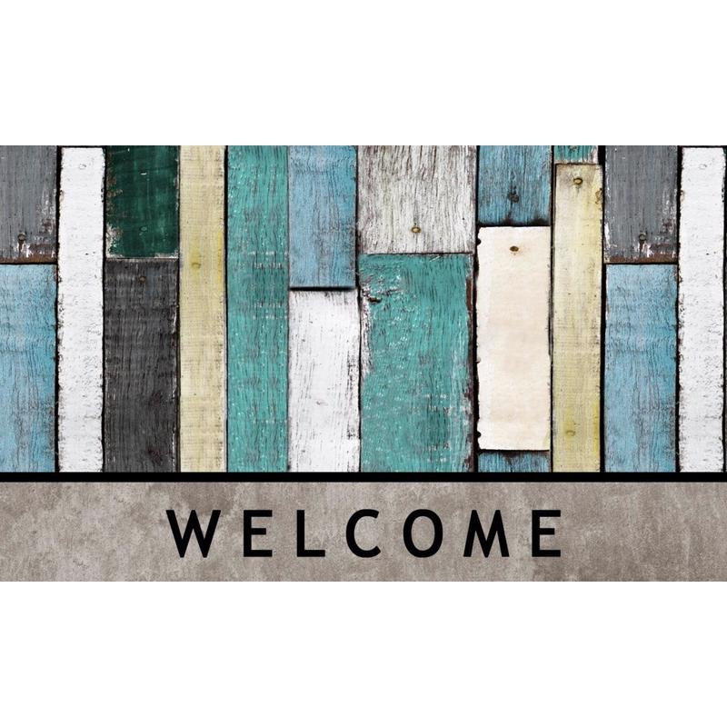 Southern Oaks 18 in. W X 30 in. L Multi-Color Plank Rubber Door Mat