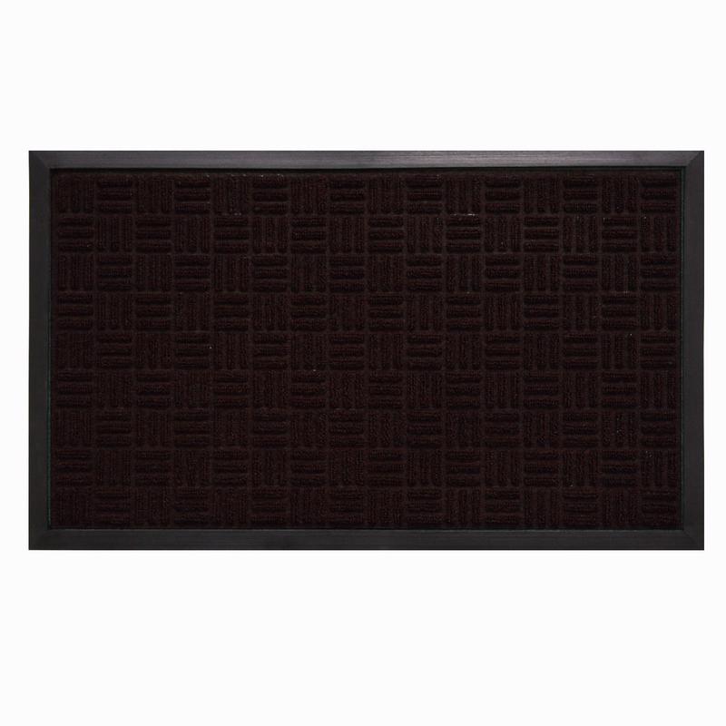 Southern Oaks 24 in. W X 36 in. L Brown Parquet Rubber Door Mat
