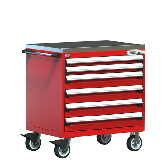 R Mobile Cabinet, 6 Drawers (36"W X 24"D X 39 1/4"H)