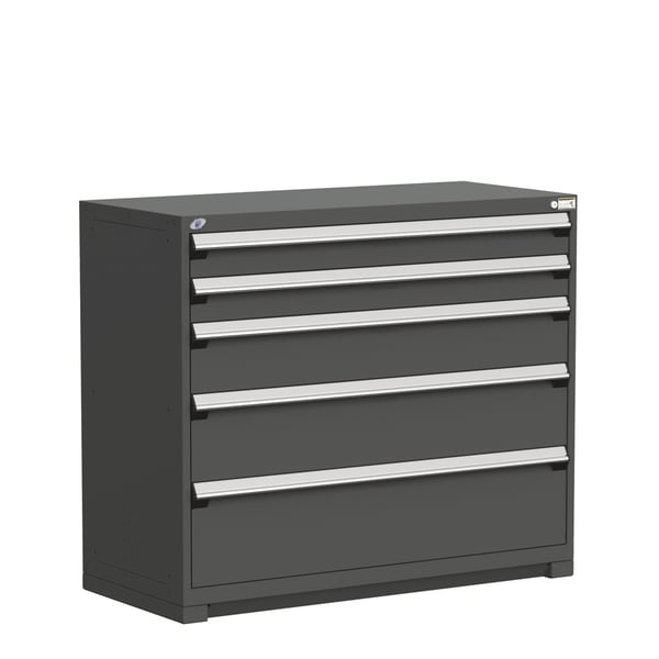 Heavy-Duty Stationary Cabinet , 5 Drawers (54"W X 24"D X 46"H)