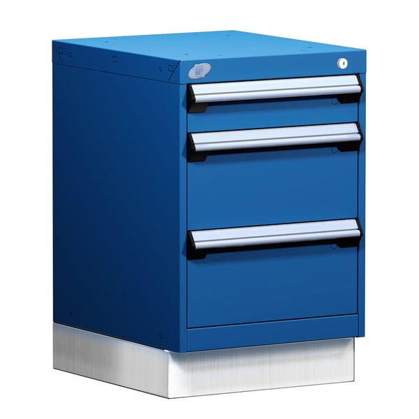L Cabinet With Partitions, L3 Lock, With Base (18"W X 27"D X 28"H)