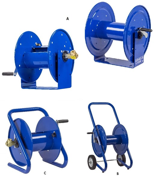 Portable & Fixed Mount Hand Crank Hose Reels