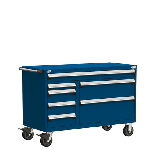 R Mobile Multi-Drawers Cabinet With Partitions 7 Drawers (54"W X 27"D X 37 1/2"H)