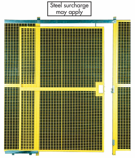 High Security Wire Partition System: Full Height Single Slide Doors
