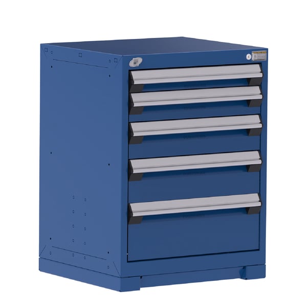 Heavy-Duty Stationary Cabinet , 5 Drawers (24"W X 21"D X 32"H)