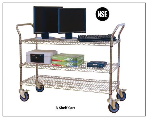 Chrome Wire Service Carts