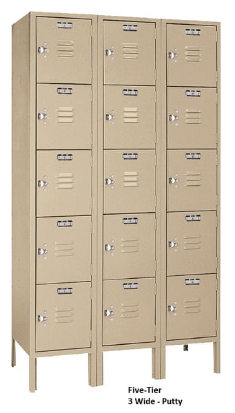 Six Tier Steel Lockers