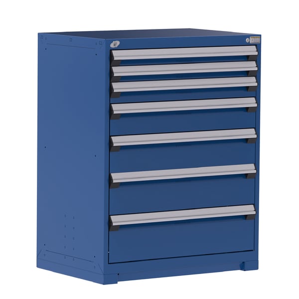 Heavy-Duty Stationary Cabinet (With Compartments), 7 Drawers (36"W X 18"D X 46"H)