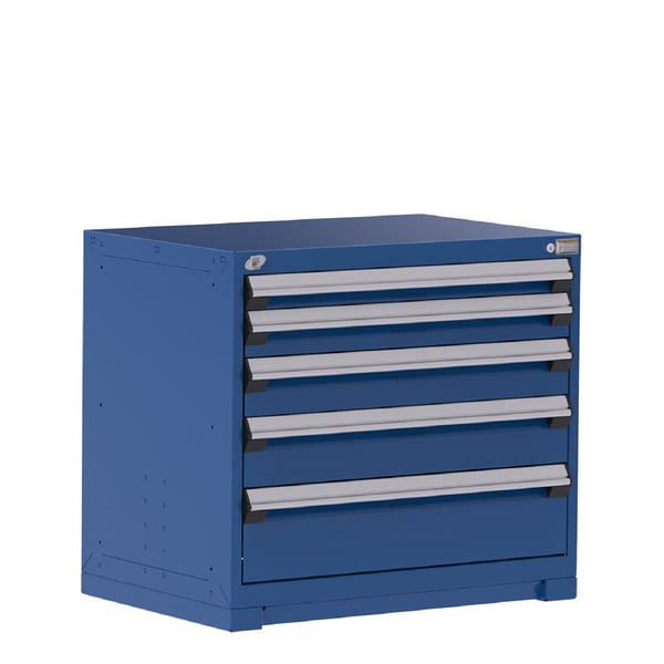 Heavy-Duty Stationary Cabinet , 5 Drawers (36"W X 24"D X 32"H)