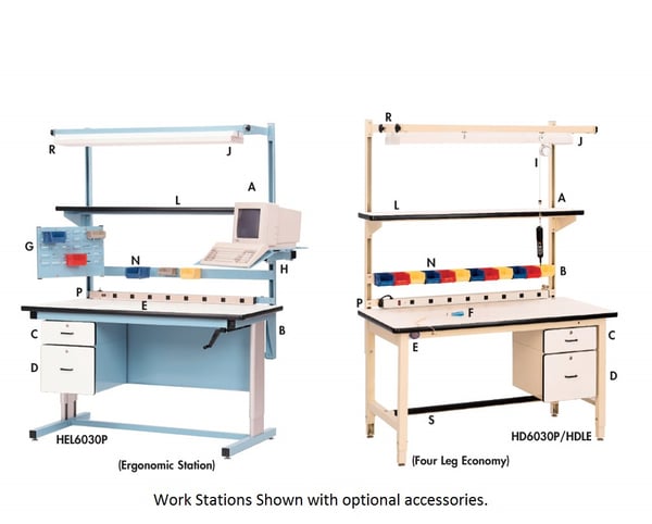 Ergonomic Base Work Stations