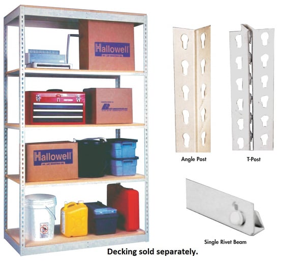 Hallowell Rivetwell™ Shelving With Single Rivet Beam