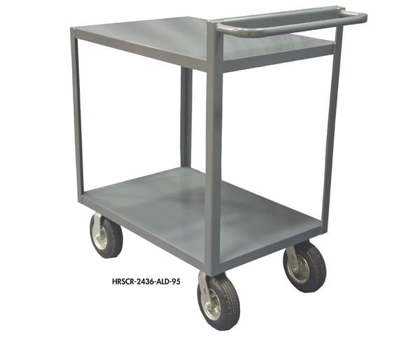 Durham 2-Shelf Stock Carts with Raised Handles