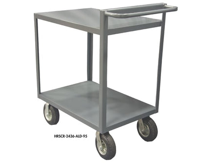 Durham 2-Shelf Stock Carts with Raised Handles