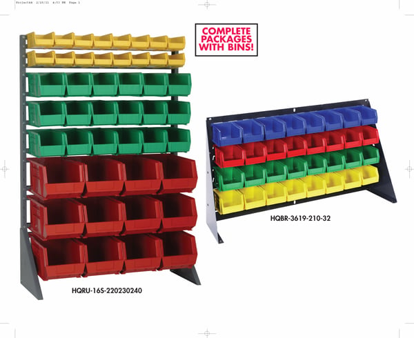Quantum Pre-Configured Louvered Panel & Rack Systems with Ultra Bins
