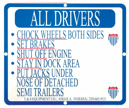 Dock Warning Sign