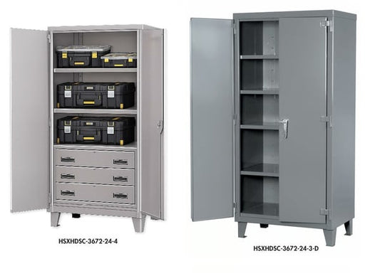 Super Extra Heavy Duty Storage Cabinets - 2,000 Lb. Capacity Per Shelf