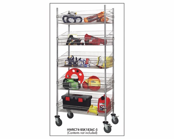 Quantum Storage Complete Post Basket Mobile Unit