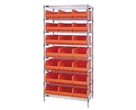 Wire Shelving Systems With Stackable Shelf Bins