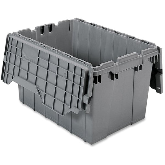 Akro Mils Keepbox With Attached Lid, Hd Grey