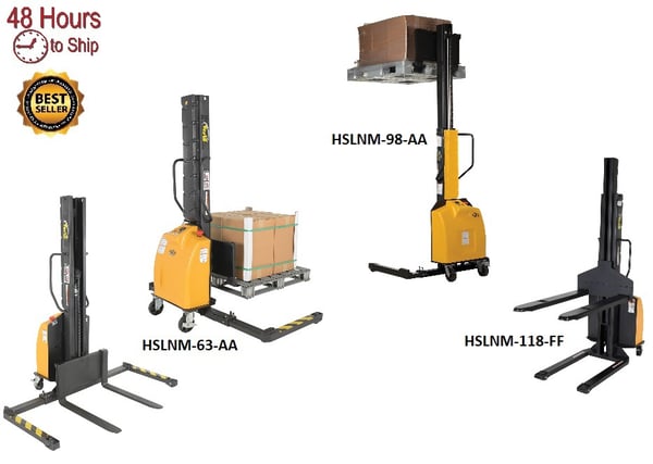 Narrow Mast Stackers With Power Lift
