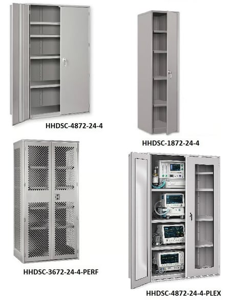 Extra Heavy Duty Storage Cabinets - 1,500 Lb. Capacity Per Shelf